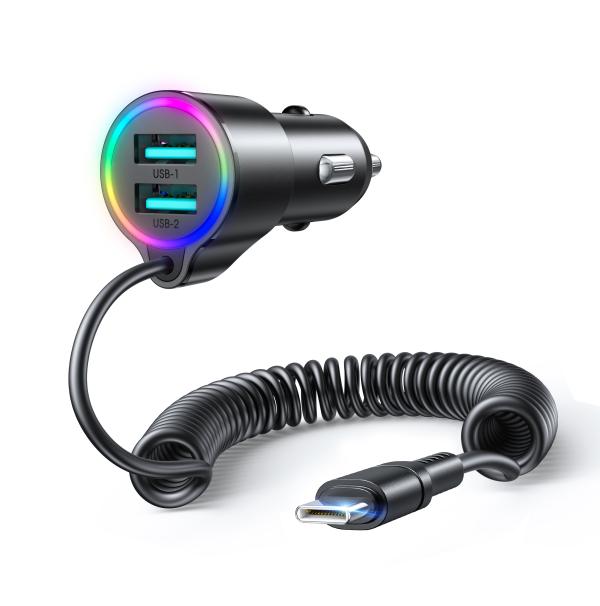 Cargador Carro JR-CL25 Joyroom - Negro Lightning