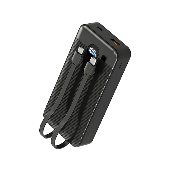 Power Bank Nova PB-911 20000MAH Pd 22.5w/2 Usb-a/usb-c/cables USB-C y Lightning - Negro