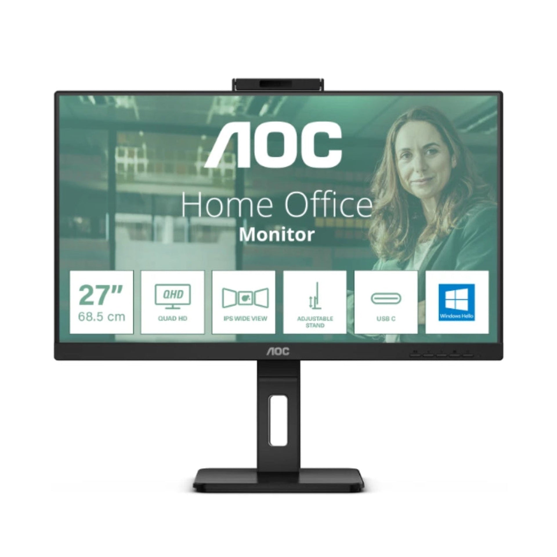 Monitor AOC Q27p3w 27" FHD 75Hz Negro Imagen principal del producto