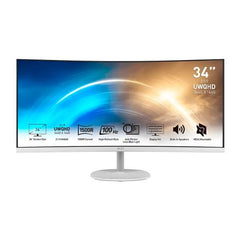 MONITOR 34" MSI PRO MP341CQ 3440 x 1440 FHD 100HZ 4MS PANEL IPS HDMI DP CURVO NEGRO 9S6-3PB2CT-001