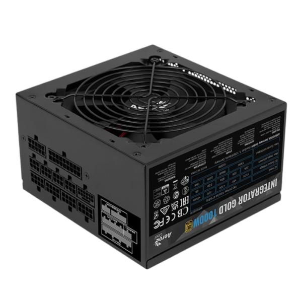 Fuente de Poder Aerocool Integrator Gold 1000W 80 Plus Gold Full Modular Atx Acpg-imk0fuc.31 - Negro Imagen principal del producto