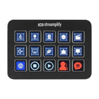 Teclado Streamplify LCD 15 Teclas Hub Negro Spud-do20a01.11
