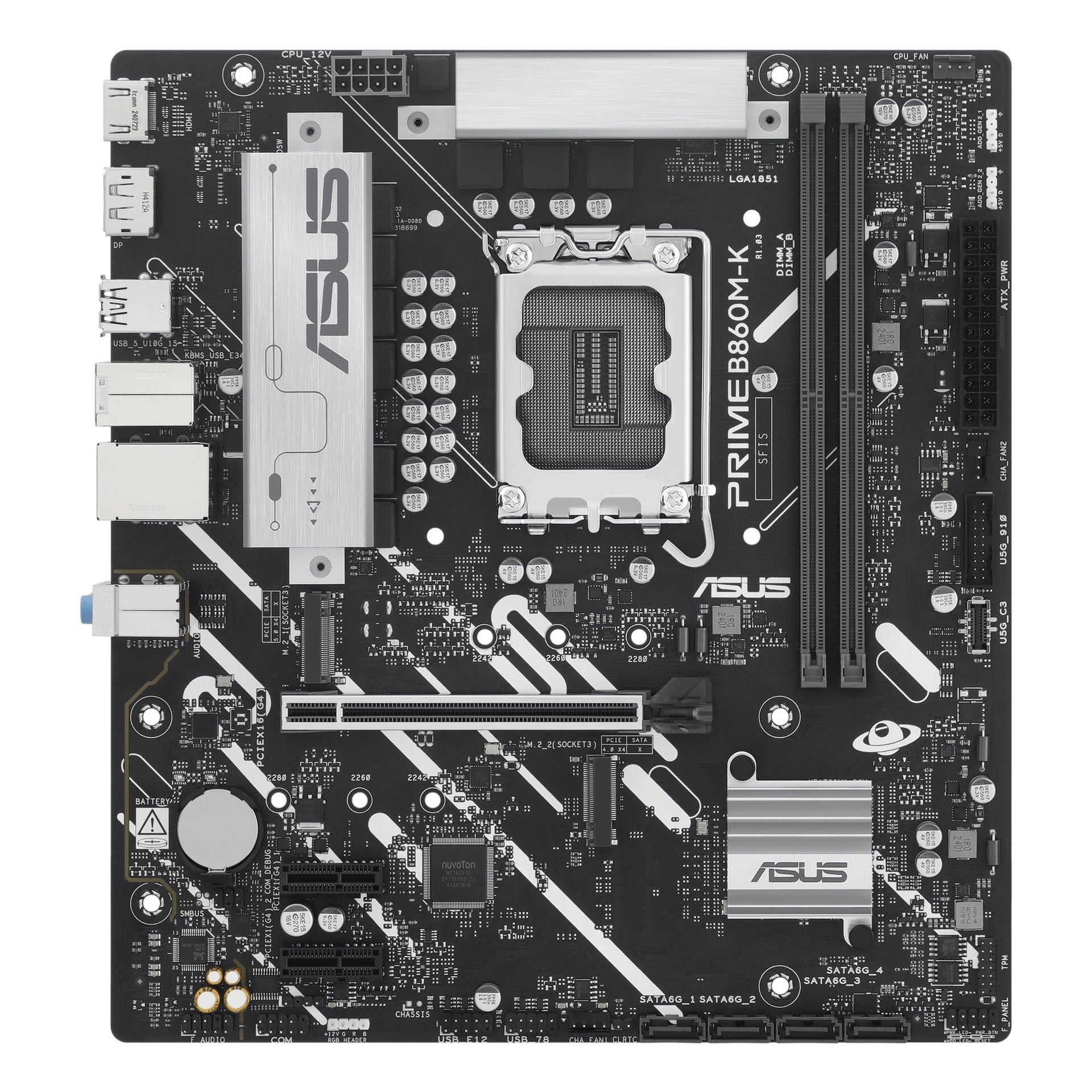ASUS Tarjeta Madre Micro-ATX DDR5 PRIME B860M-K