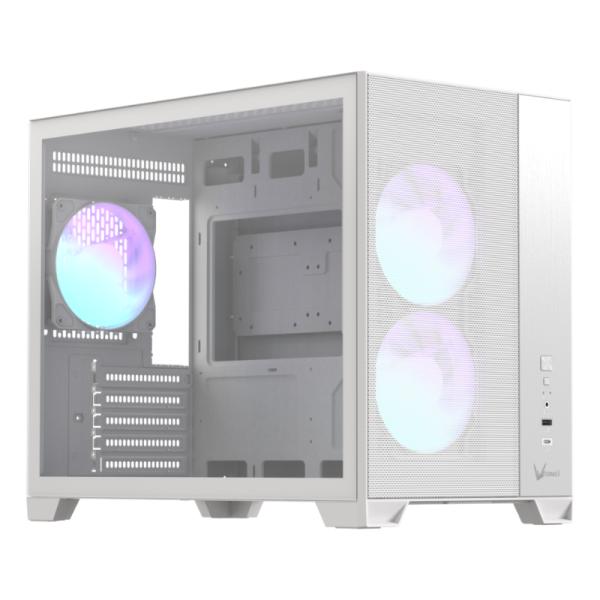 Case RGB Formula V Air Mesh G6 Plus White Ar Mid Tower 3x120mm Panel Frontal de Acero/plastico Sin Fuente de Poder 4711401667339 - Blanco