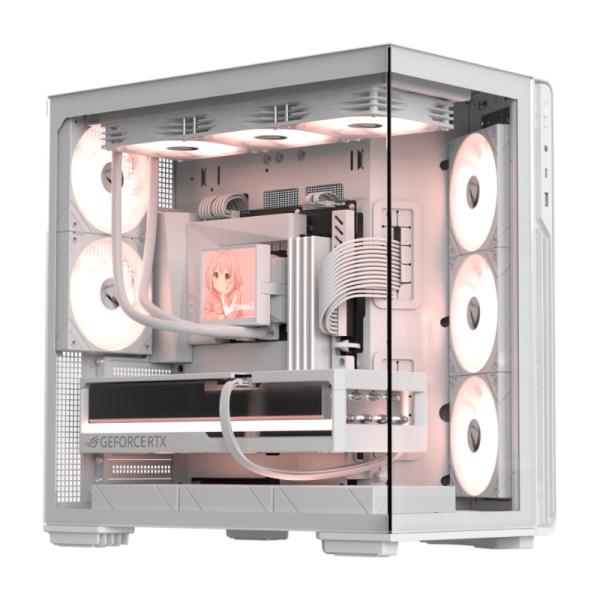 Case RGB Formula V Crystal Z7 Pa Mid Tower 5 X 120MM Panel Frontal de Acero y Plástico / Panel Lateral de Vidrio Sin Fuente de Poder 4711401666653 - Blanco Imagen principal del producto