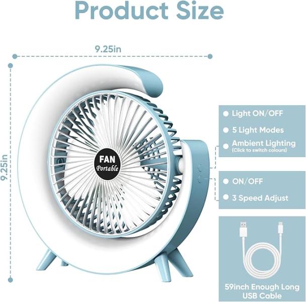 Ventilador RGB - Azul
