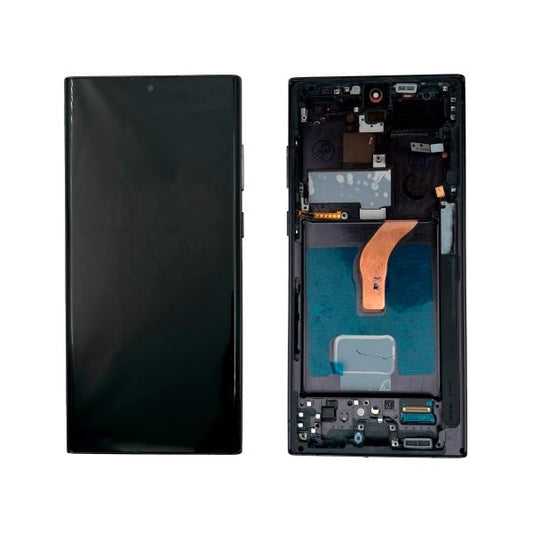 Repuesto LCD PANTALLA SAMSUNG GALAXY S22 ULTRA COMPLETA NEGRA CON MARCO
