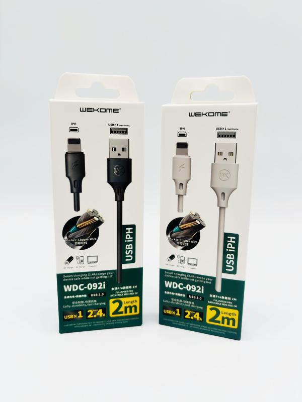 CABLE USB LIGHTNING WDC-092I 2M FULL SPEED PRO WK NEGRO