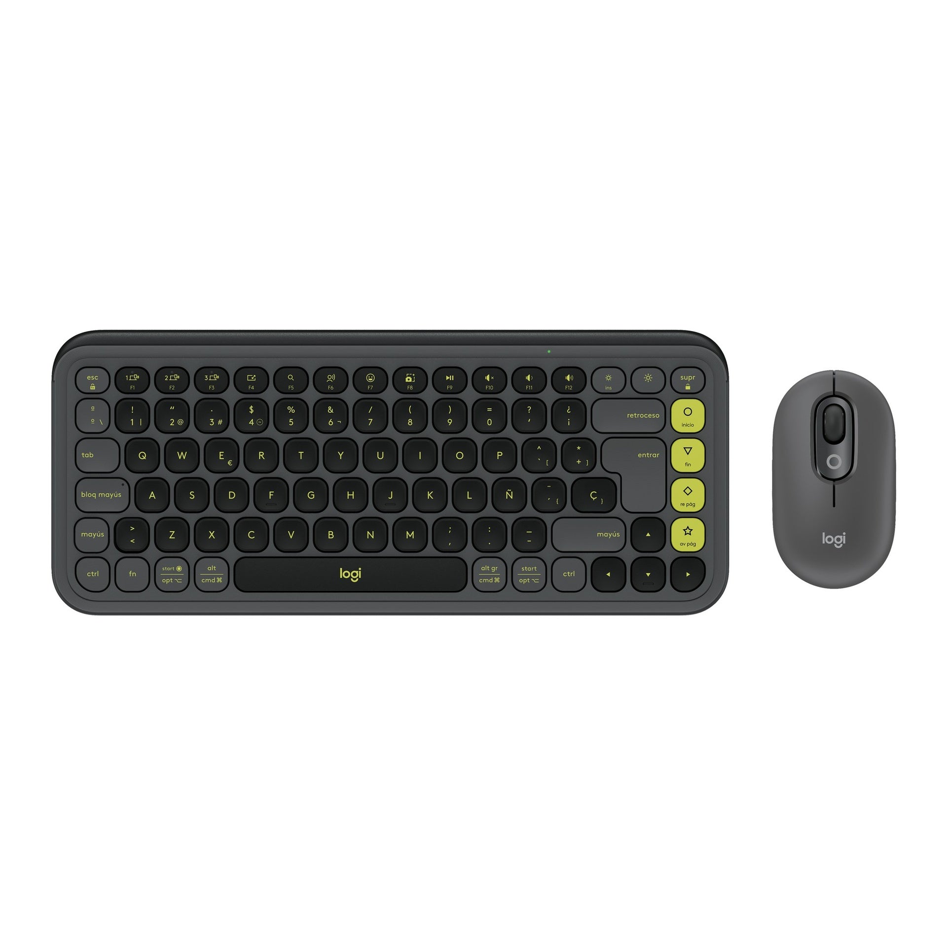 Logitech Combo Teclado Y Mouse Español Grafito Pop Icon