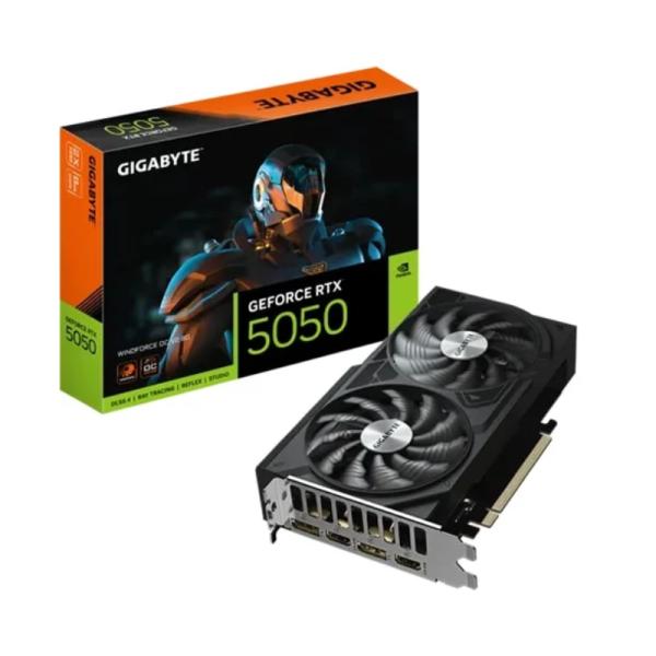 Tarjeta de Video Gigabyte Geforce Rtx 5050 Windforce Oc V2 8G GDDR6 GV-N5050WF2OCV2-8GD - Negro