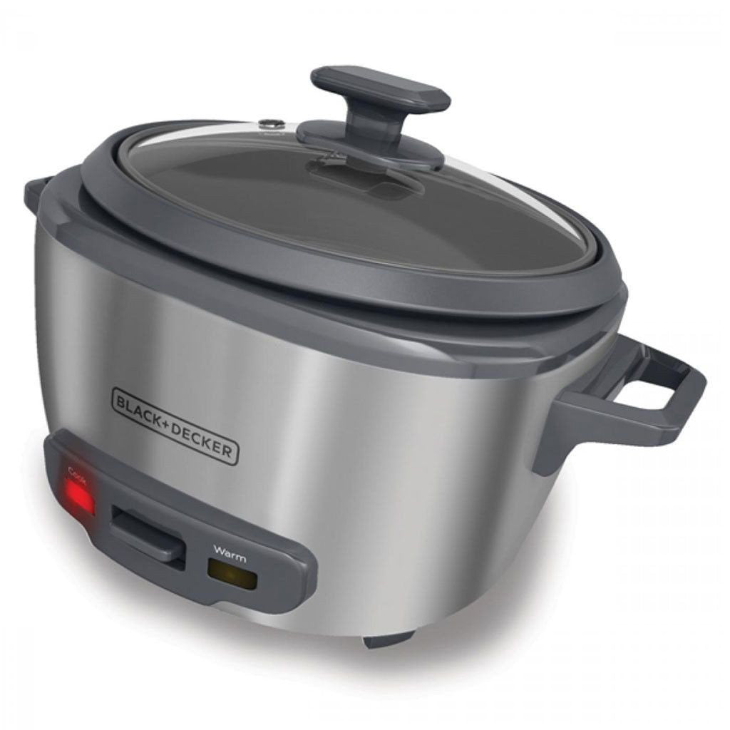 Black + Decker olla arrocera 20 tz cocidas gris RC5200M