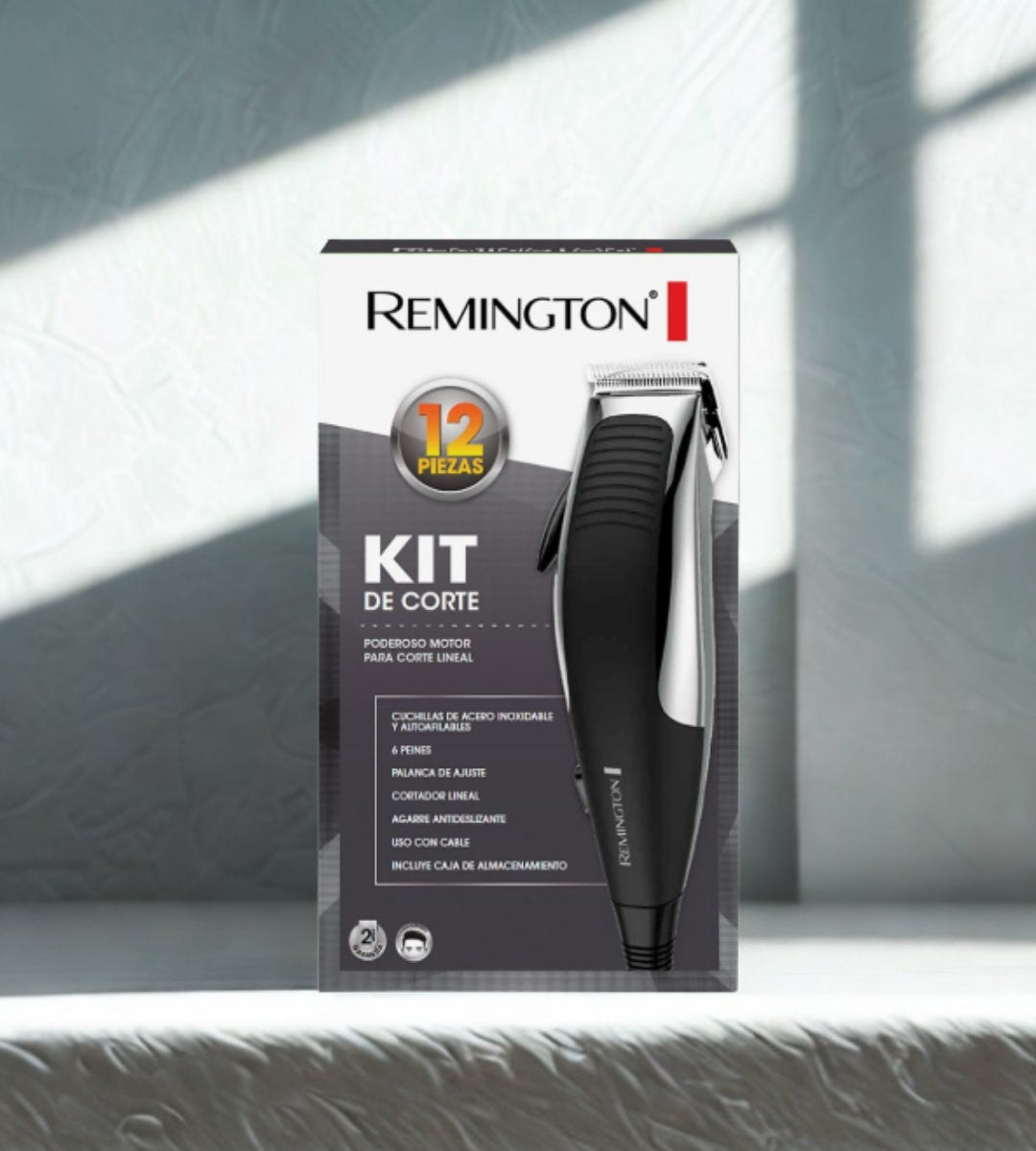 Remington kit cortadora de cabello 12 piezas cromada HC1080A-110F Imagen principal del producto