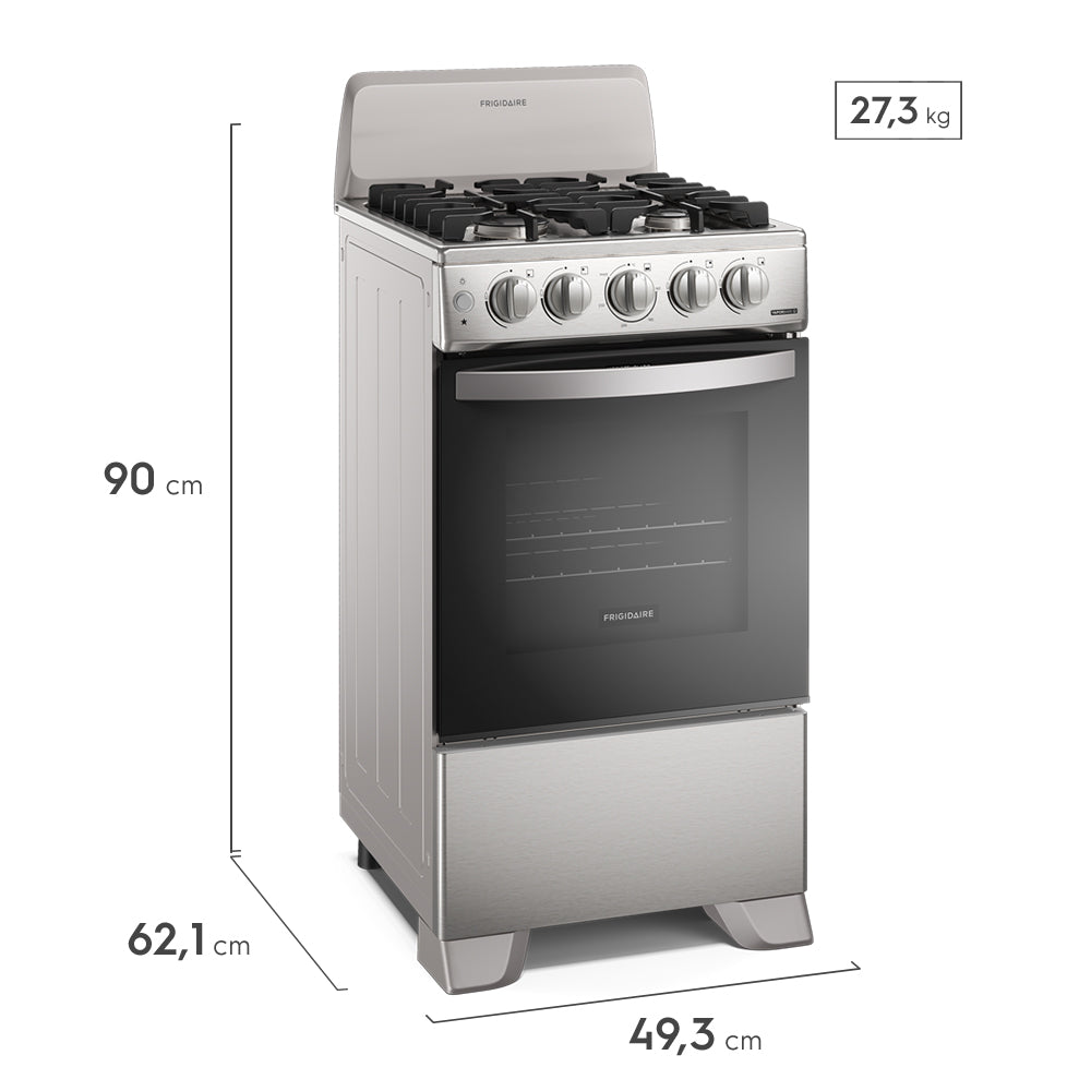 Frigidaire Cocina De gas de 20" 4 quemadores Plateado FKGN20C3MYI