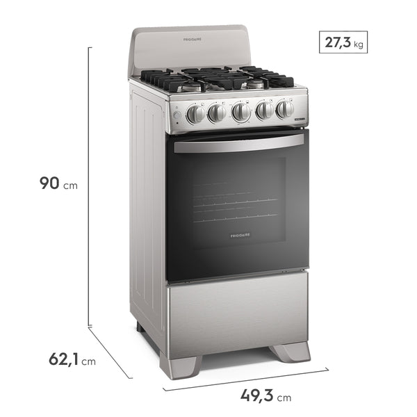 Frigidaire Cocina De gas de 20" 4 quemadores Plateado FKGN20C3MYI