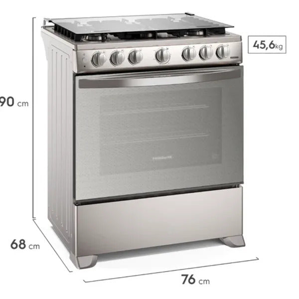 Frigidaire Cocina De gas de 30" 6 quemadores Plateado FKGN30C3FYI