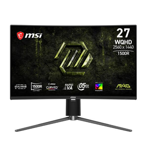 Monitor Gaming Msi Mag 274CQPDF X32 27 Pulg Curva 1500R Wqhd 320hz/400hz Rapid Va AMD Freesync Premium Displayport/hdmi/audífonos - Negro