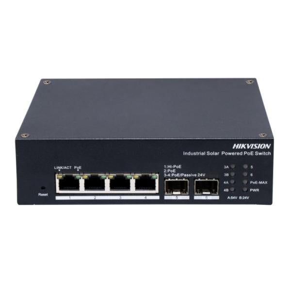 Switch Hikvision Ds-3t1506hp-ei-ups(o-std) 4 Puertos Gigabit Poe / 2 Puertos Sfp Gigabit 10/100/1000 Mbps Administrable 301803431