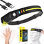 Linterna Frontal Con Sensor Negra F812-1