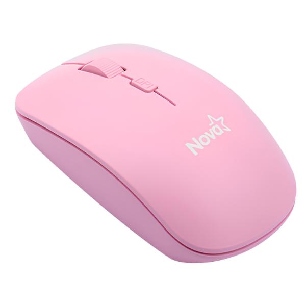 Mouse Nova MAH13400002C Inalambrico 800/1200/1600 Dpi - Rosado