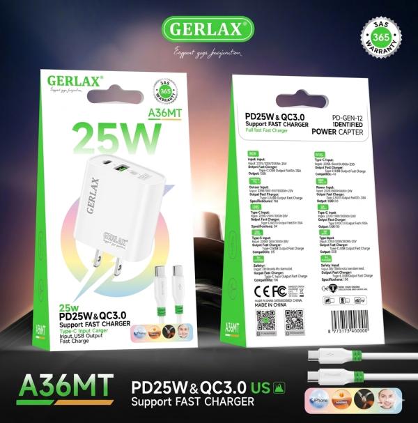 Gerlax Cargador Cubo Casa Blanco C-C A36MT