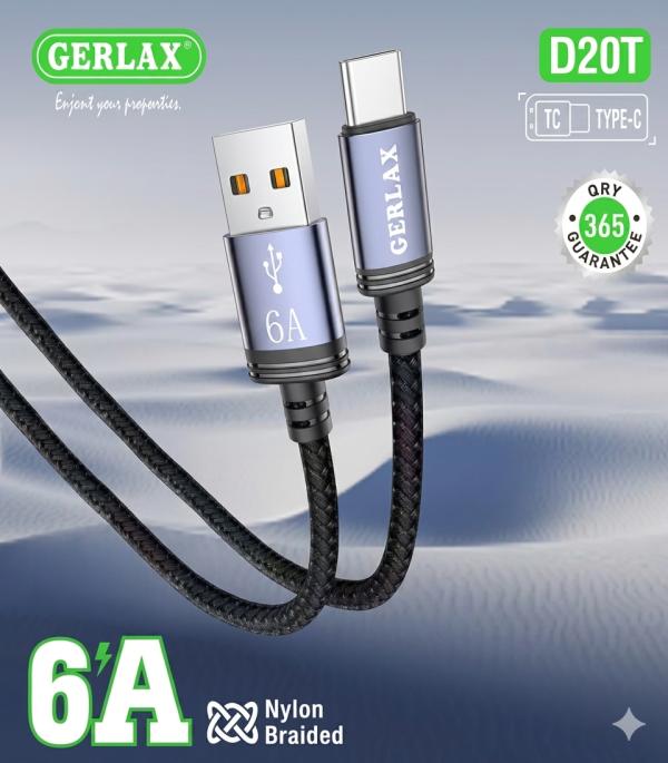 Cable USB Tipo C D20T Gerlax - Negro