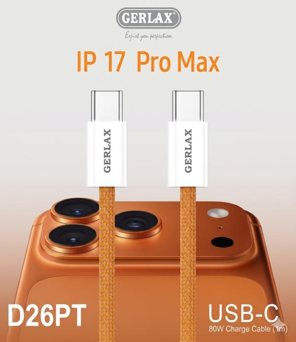 Cable USB Tipo C D26PT Gerlax - Naranja C-c