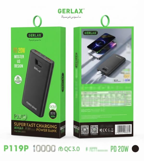 Bateria de Emergencia P119P 10.000mah Gerlax - Negra