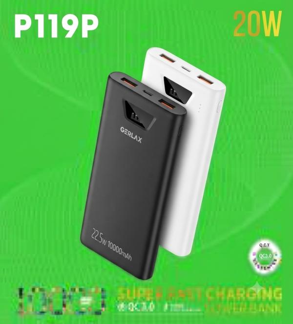 Bateria de Emergencia P119P 10.000mah Gerlax - Negra