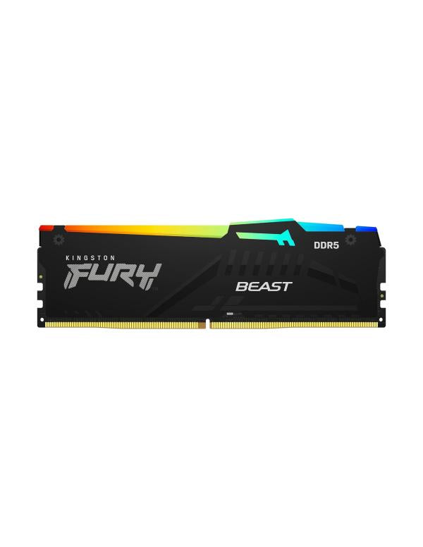 Memoria RAM Pc 16GB Kingston Fury Beast RGB KF548C38BBA-16 DDR5 4800 Mhz CL38 1.25 V Dimm 288 Pines - Negro