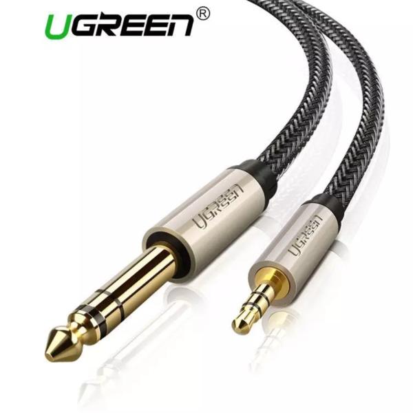 CABLE 3.5MM MACHO A 6.35MM MACHO  TRS ESTEREO  AV127 10629 UGREEN 3M GRIS