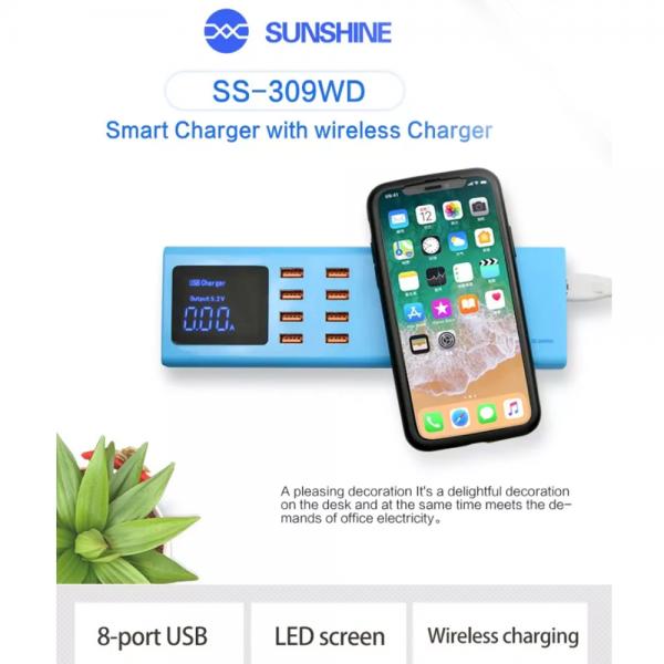 Adaptador Cargador SS-309WD Sunshine - 8 USB