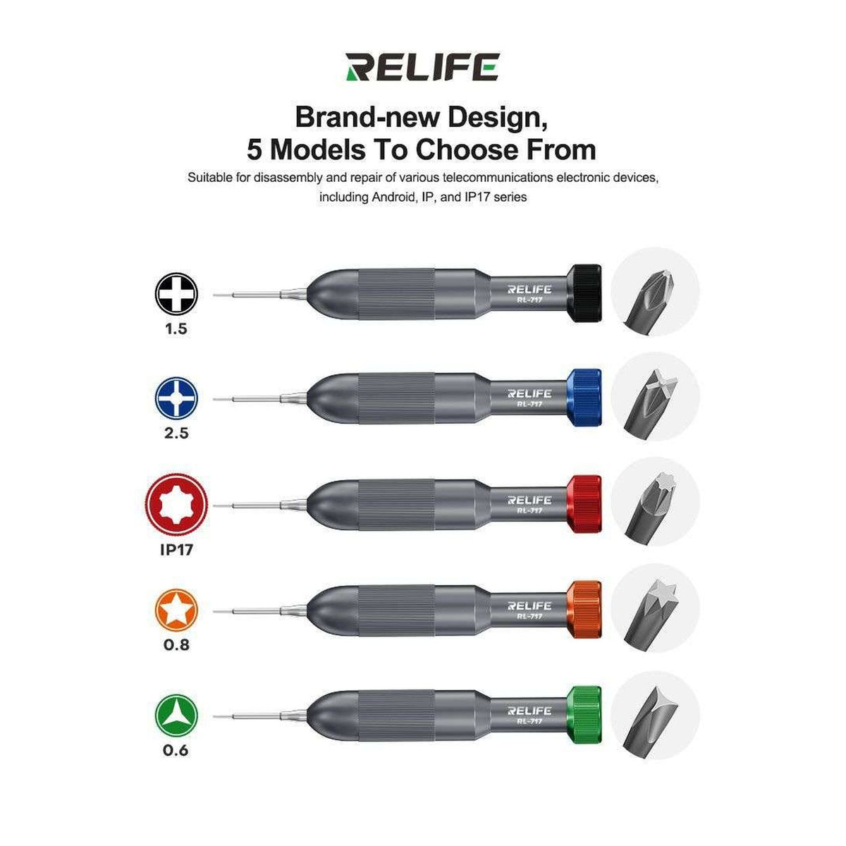 Relife RL-717 Set Destornillador Precision iPhone Imagen principal del producto
