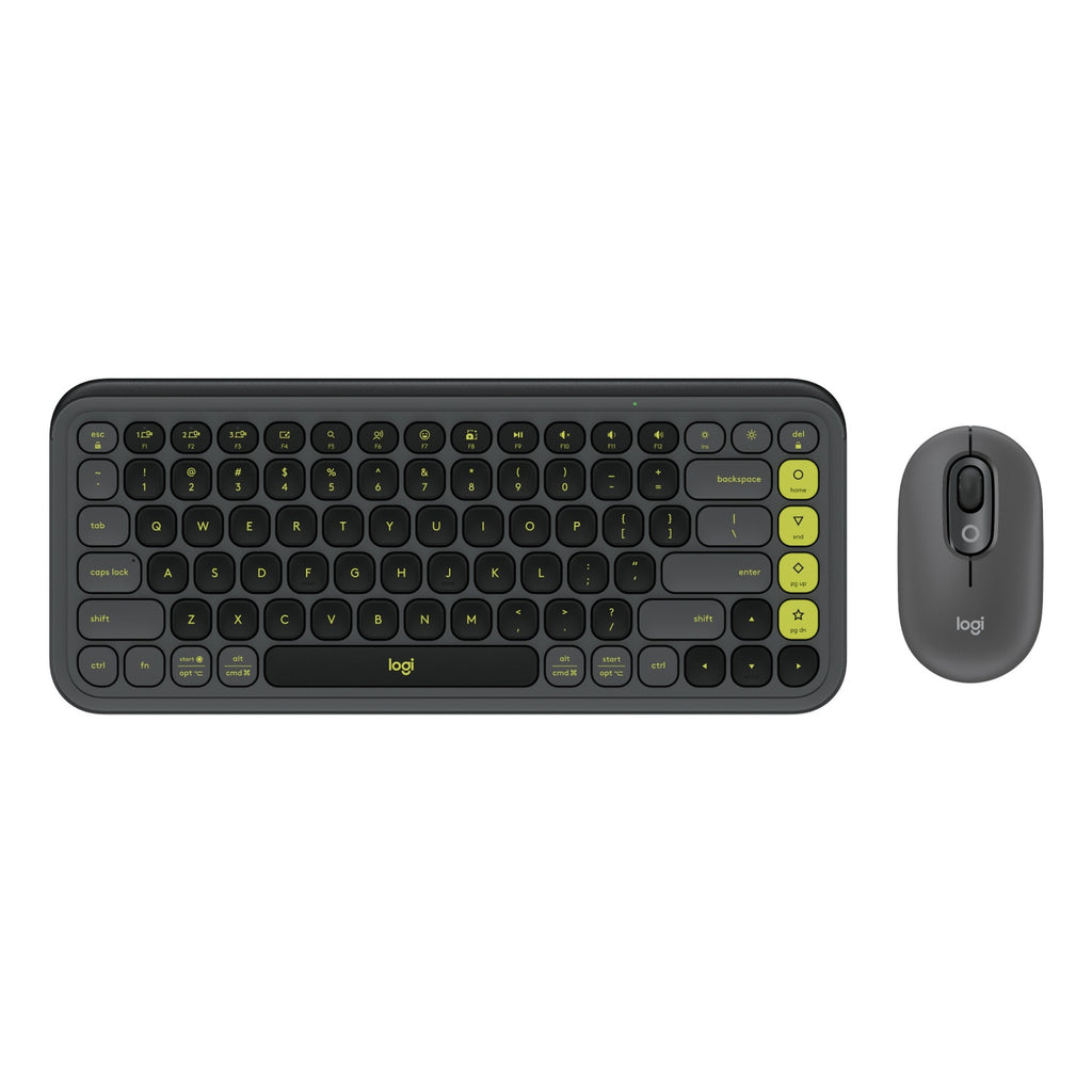 Teclado y Mouse Logitech Pop Icon Combo Inalámbrico Bluetooth Español 920-013052 - Negro
