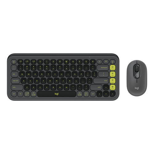 Teclado y Mouse Logitech Pop Icon Combo Inalámbrico Bluetooth Español 920-013052 - Negro