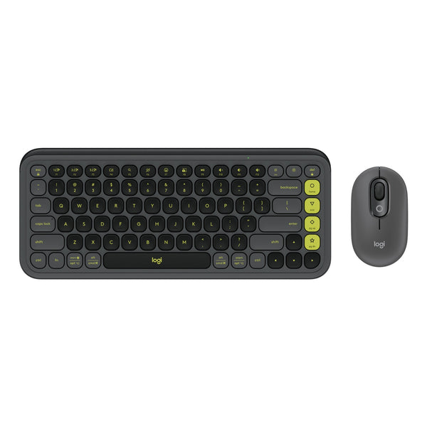 Teclado y Mouse Logitech Pop Icon Combo Inalámbrico Bluetooth Español 920-013052 - Negro
