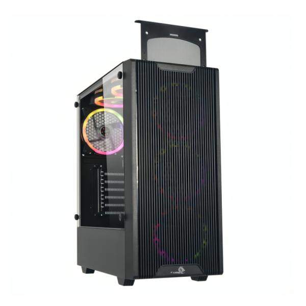 Case Gaming X-LION H8-675 E010-164 Panel Lateral de Vidrio Temperado + 2X USB 2.0 + USB 3.0 + Audio HD + 3X Abanico RGB - Negro Imagen principal del producto