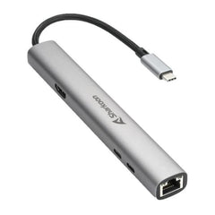 ADAPTADOR SHARKOON OFFICEPAL COMBO USB-C A USB-A Y USB-C CONEXIÓN HDMI Y RJ45 4044951040704