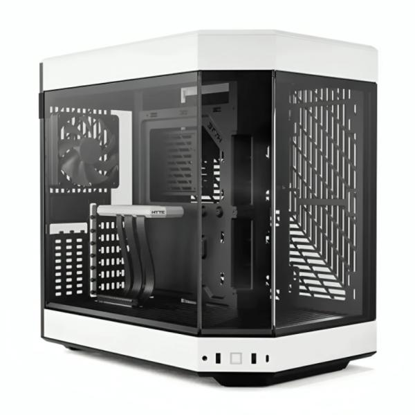 Case Gaming Hyte Y60 Mid Tower Ventiladores 3 de 120MM con Vidrio Frontal, Lateral y Esquina CS-HYTE-Y60-BW - Blanco / Negro