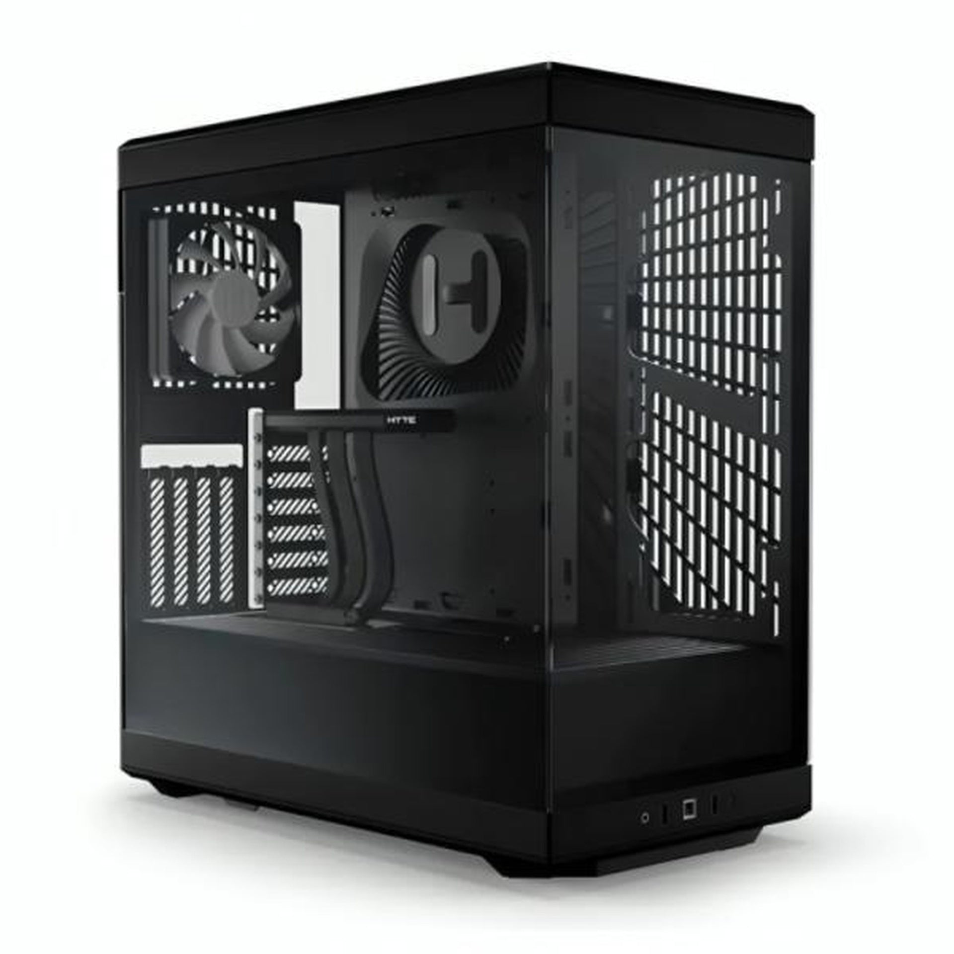 Case gaming Hyte Y40 mid tower ventiladores 2 de 120 mm con vidrio lateral y frontal CS-HYTE-Y40-B