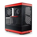Case gaming Hyte Y40 mid tower ventiladores 2 de 120 mm con vidrio lateral y frontal CS-HYTE-Y40-BR rojo negro