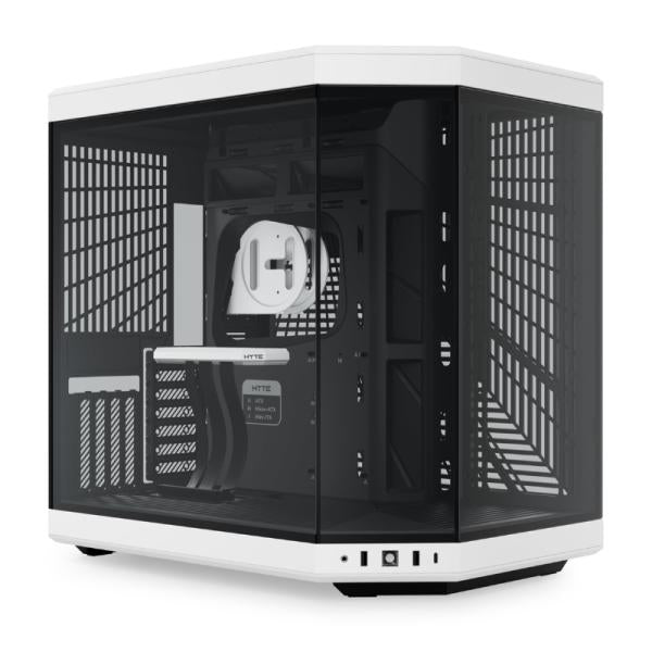 Case Gaming Hyte Y70 Mid Tower Sin Ventilación con Vidrio Frontal y Lateral CS-HYTE-Y70-BW - Blanco / Negro Imagen principal del producto
