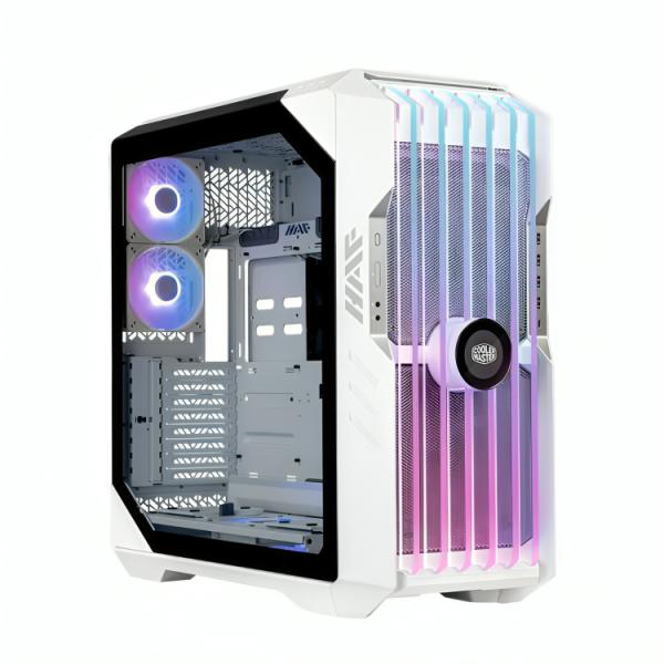 Case Gaming RGB Cooler Master Haf 700 Evo Full Tower 2 Ventiladores de 200MM y 3 de 120MM con Vidrio Lateral y Malla Frontal H700E-WGNN-S00 - Blanco