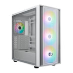 Case Gaming RGB Cooler Master Masterbox 600 Mid Tower 3 Ventiladores de 140MM y 1 de 120MM con Vidrio Lateral y Malla Frontal MB600-WGNN-S00 - Blanco