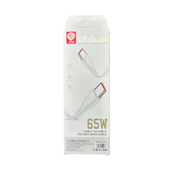 Cable USB Tipo C-c K-55 Youshengku - Blanco