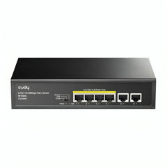 SWITCH CUDY 6 PUERTOS 4 PUERTOS POE  Y 2 UPLINK RJ45 10/100 MBPS 60W FS1006P