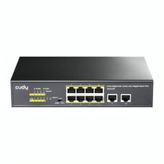 SWITCH CUDY 8 PUERTOS GIGABIT POE  Y 2 PUERTOS GIGABIT UPLINK 120W GS1010P