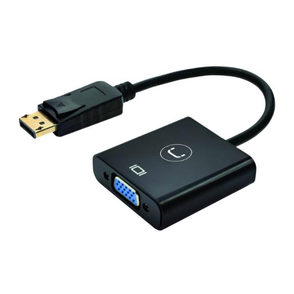 Adaptador Unno Tekno AD3006BK Displayport a VGA - Negro Imagen principal del producto