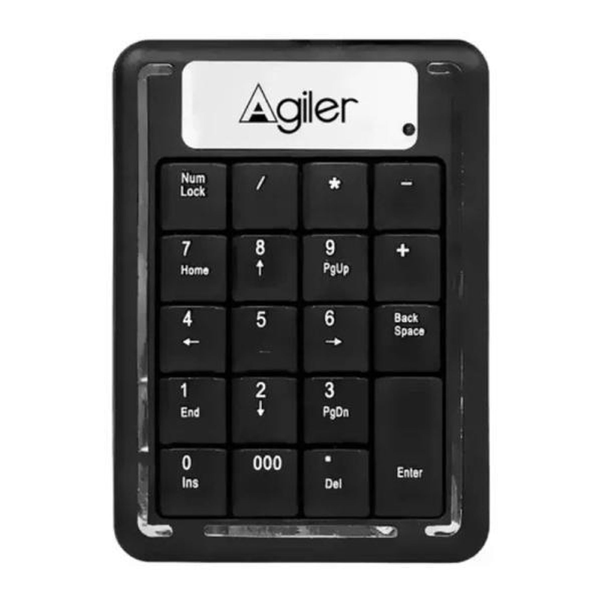 Teclado Numérico Agiler Membrana Alámbrico Inglés AGI-9823 - Negro Imagen principal del producto