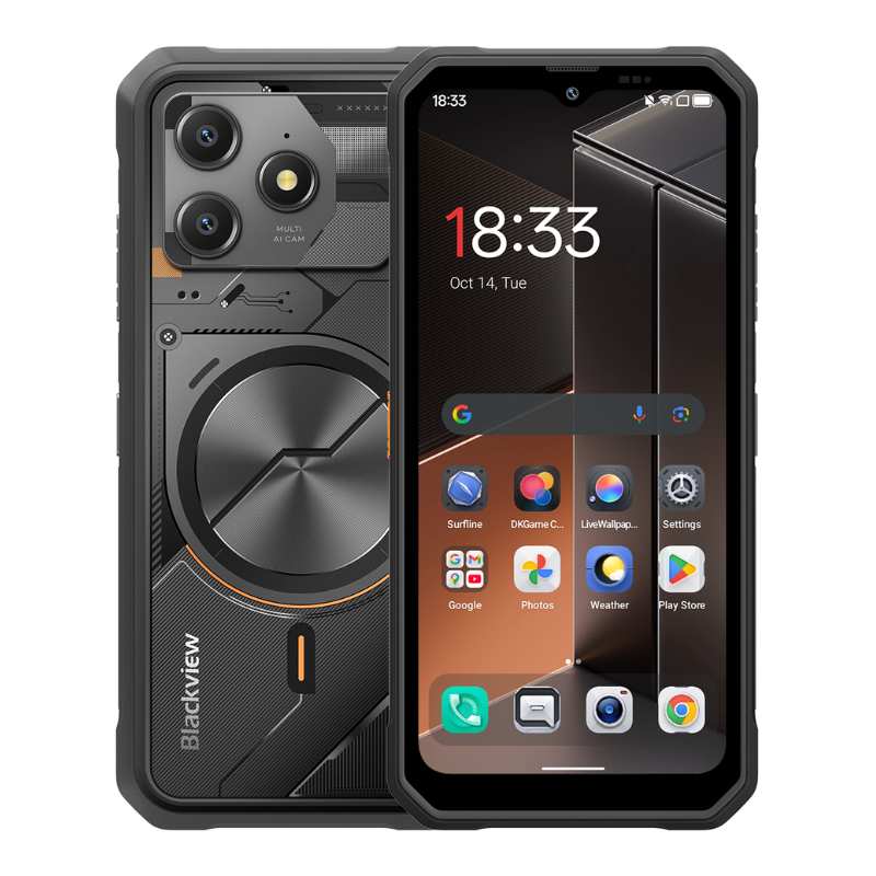 Celular Blackview Fort 100 6.5 Pulg Hd+ 128 Gb 6 Gb RAM 4G Lte Nfc Ip68/ip69k - Negro