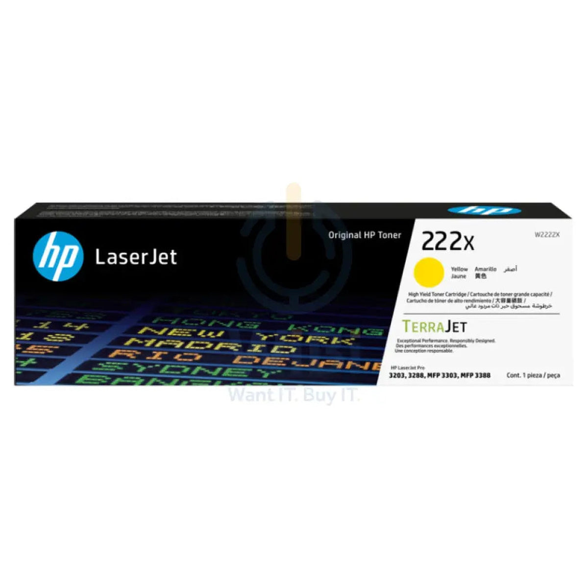 HP Toner Amarillo 222X W2222X para Impresoras HP Imagen principal del producto